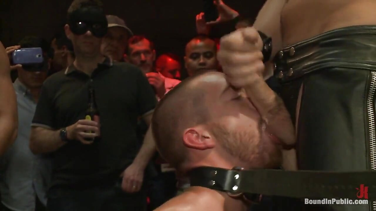 Southern Stud Gets Fucked and Showered with Cum in Front of 100 Men!