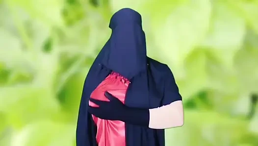Bangladeşli güzel kadın burqa giyiyor seks yapıyor ve edepsizce konuşuyor