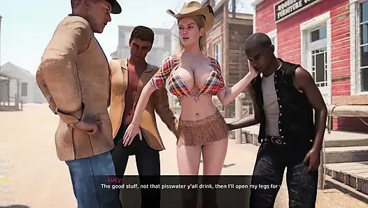 Glückliche Lucy und Daltons knallen im wilden Westen 2, um weiter zu sein