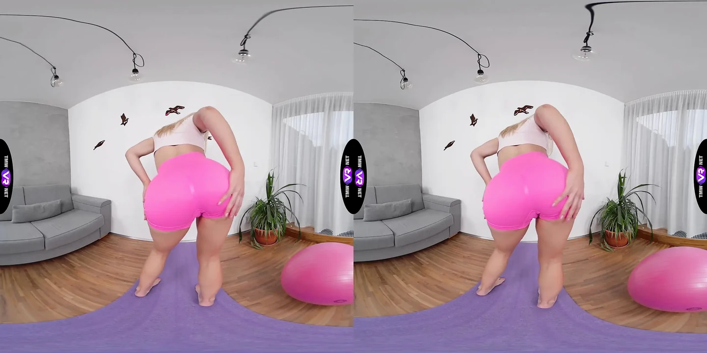 Masturbating on a big pink ball – TmwVRnet