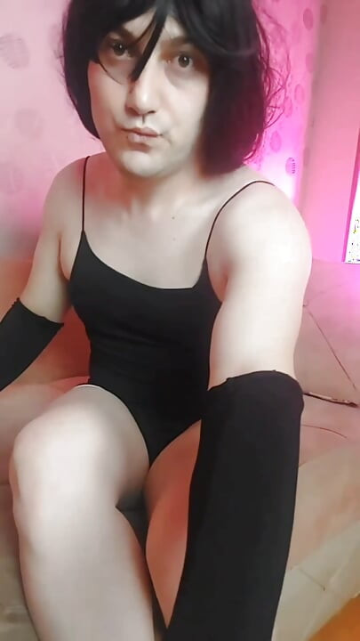 Gothic Pretty Feminine Boy Big Butt