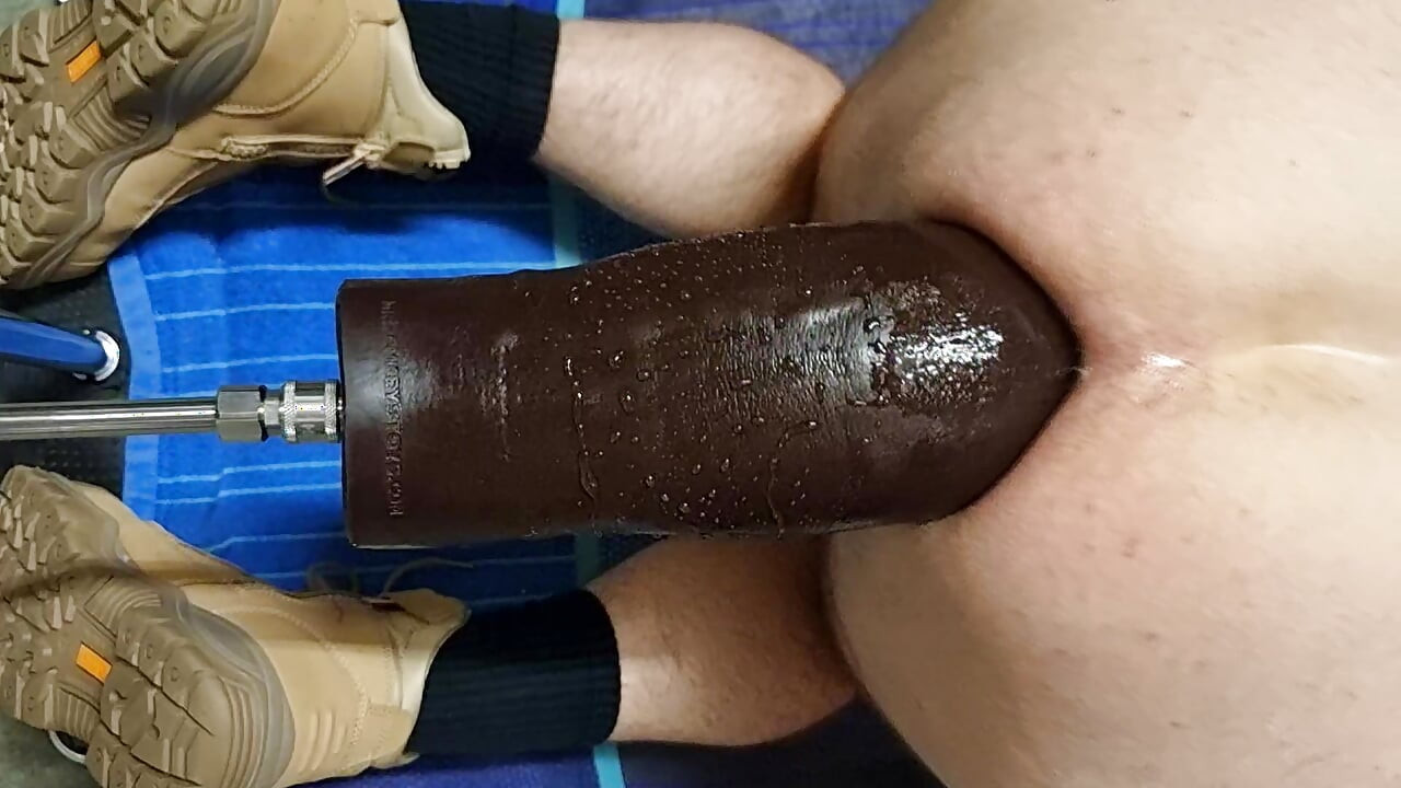 Beefcake.03 - Straight Aussie Guy drilled by fuck machine with XXXL dildo
