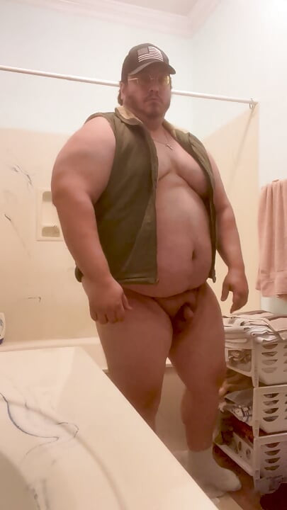 Monster Chub Bear Burly Chub Enjoying His Thick Weighty Body