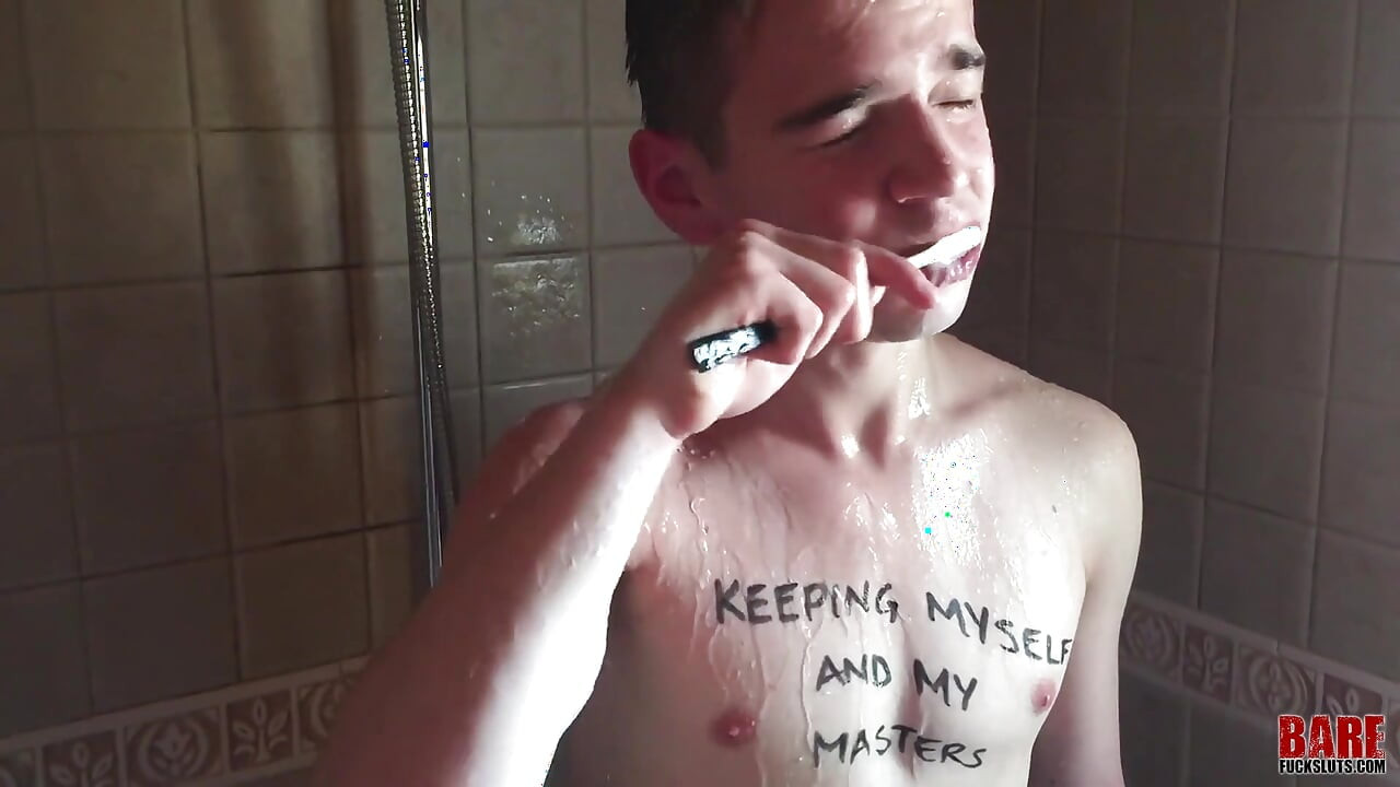 Cock Sucking Slave Boy Gets Creamed