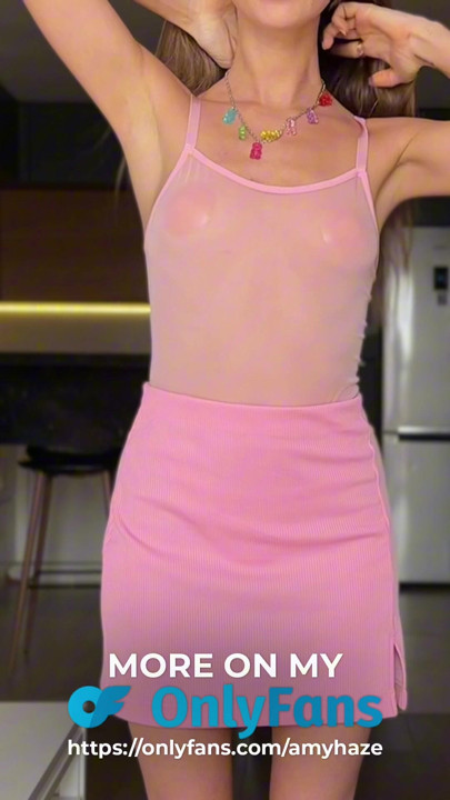 Sexy Babe Tries On Sheer Lingerie and Flashes Her Tits