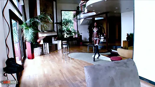 Zierliche ebenholzgöttin Aysha anderson arsch von einem riesigen schwarzen schwanz gefickt