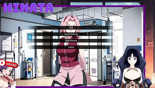 I spy on HINATA while she EXERCISES in the HOSPITAL with a gown and bathrobe, everything is transparent