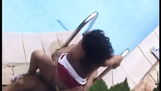 English couple enjoy fucking outdoors in their french country mansion