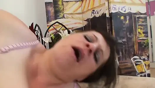 I'm horny and getting my dick fucked by this hot brunette slut with huge big tits and wet pussy
