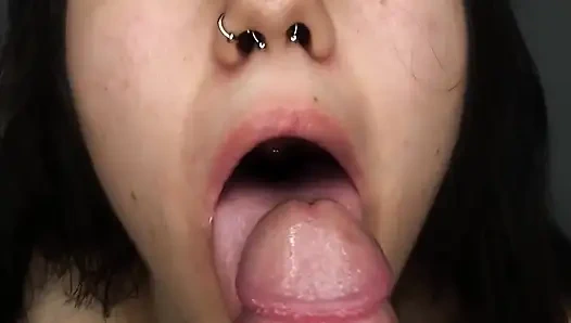 I Give Him a Delicious Blowjob When He Comes to My House - Amateur Blowjob and Cum Swallow