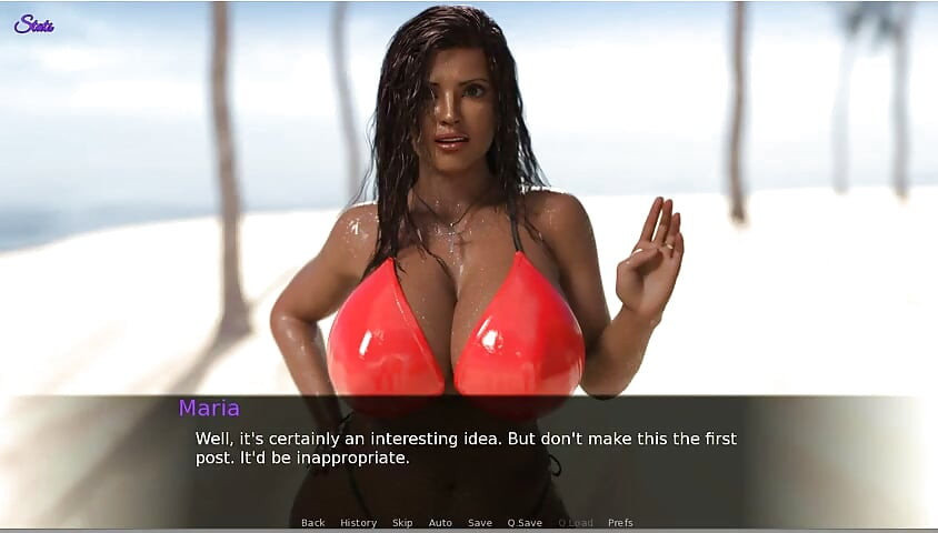 Esposa de Biquíni Molhado na Praia