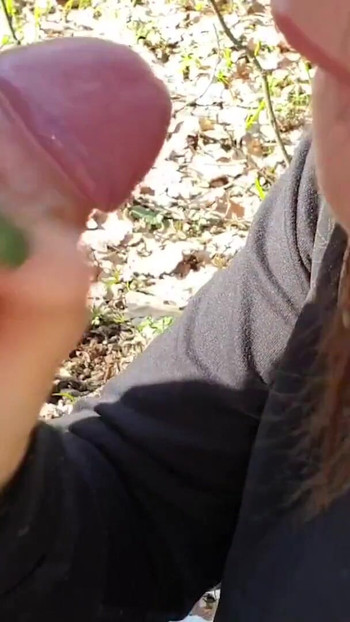 Unforgettable moment from "Blowjob in forest, swallowing my stepbrother's cum"