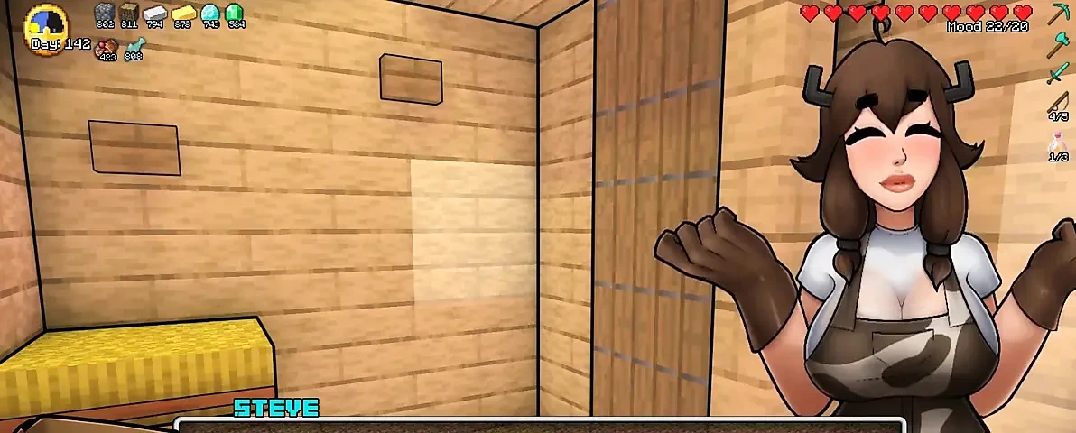 Minecraft horny craft 第87部分 饥渴的bicth母乳喂养她的牛继母 由loveskysanhentai制作