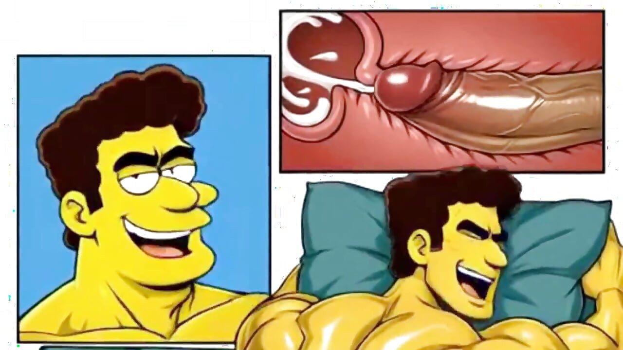 Compilation of Gay Anal Sex in a Simpsons Cartoon Style