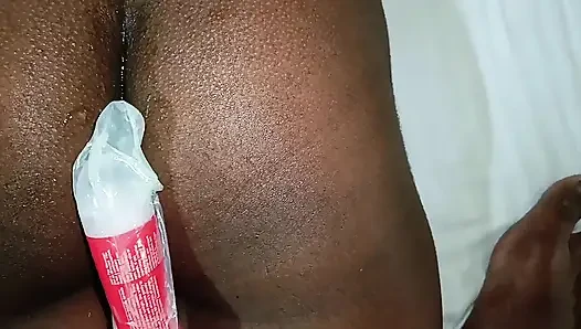 Putting a bottle inside my step sis