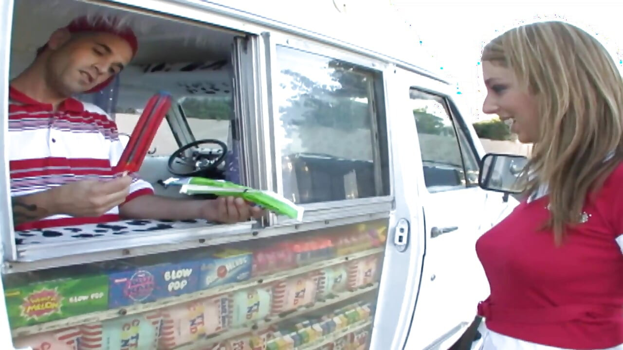 Sexy teen is getting fucked and facialized in ice cream truck