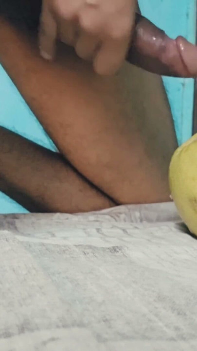 A Horny Fit  Guy Dig a Juicy Melon Badly, Made It's hole lose . Huge  Moaning  Until Cum On It | Clip 1