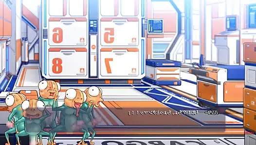 Реакция существа внутри корабля! Часть 2, секс в косплее, 3D хентай игра, резидент злой гэнгбэнг с большими сиськами, Ahegao милфа