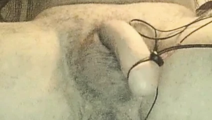 Estim cock shocking with orgasm denial