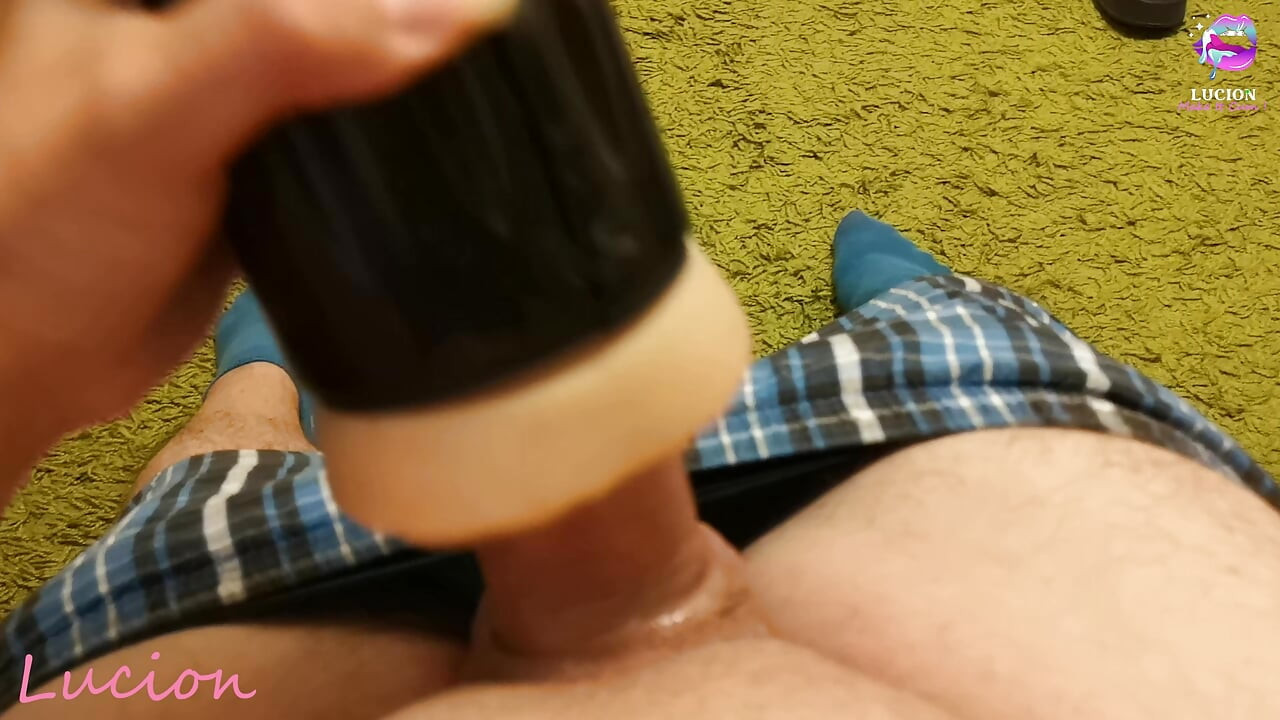Playing with masturbator