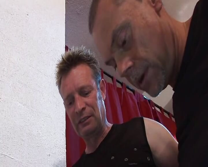 An attractive German teen fucks two dudes until cumshot