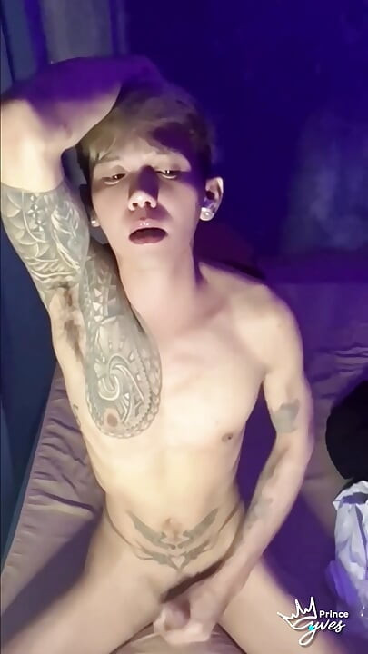 Filipino Inked Horny Twink Teasing and Masturbating Until He Cums