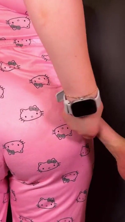 Challenge To CUM Before the Business Meeting(1 Minute). Stepson CUMS immediately on StepMom's Hello Kitty Pajamas | Clip 2