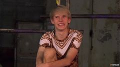 Twink Sky Heet throated after bondage anal play