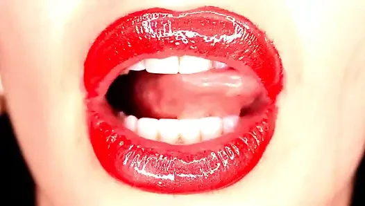 Red lipstick compilation & lip tease! 50$ instead of original price 85$