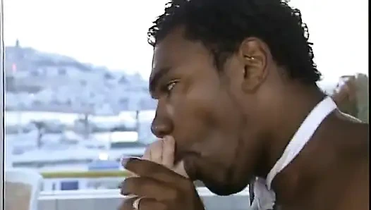 Black toy boy has some white sluts to please and to bang