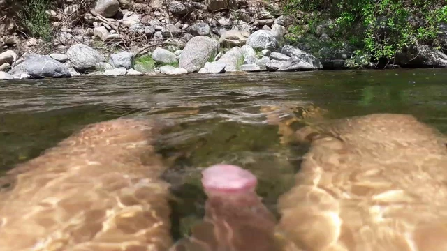 My cock en the river 17x3 cm