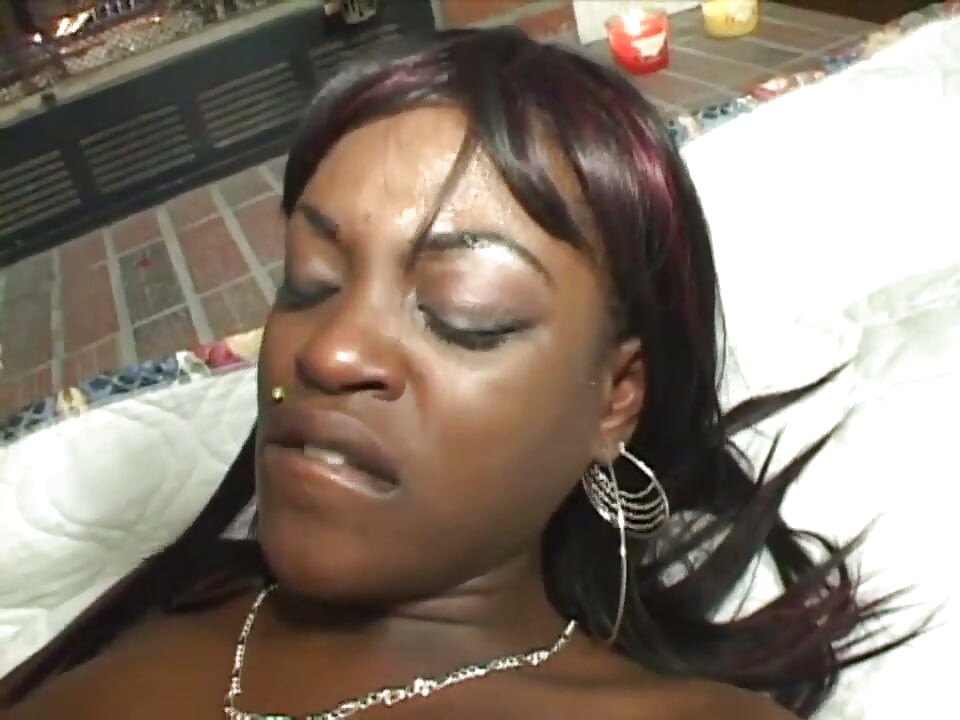 Black couple in love, black girl on the cock