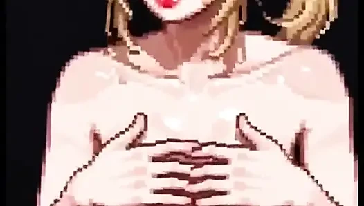 Just Blonde Pixel Boobs Girls, Ai Animation