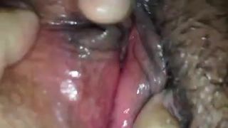 My cunt makes sounds as I masturbate close up