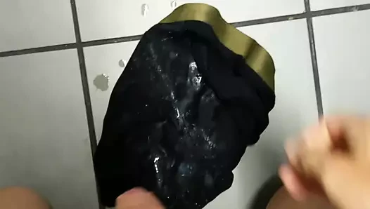 Finnish porn video – Cumming on step daddy's cummy underwear