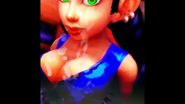 Female gnome cum tribute
