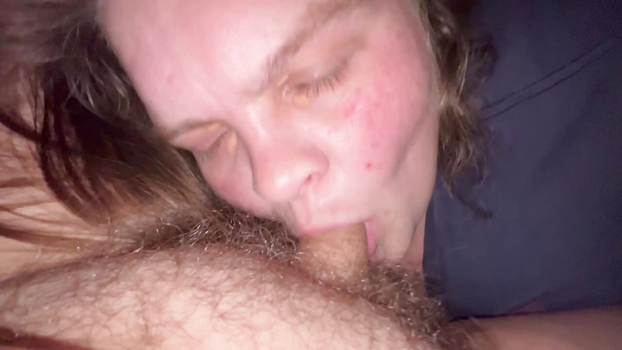 MILF mommy sucking small clit trans wife swallowing her juicy squirt