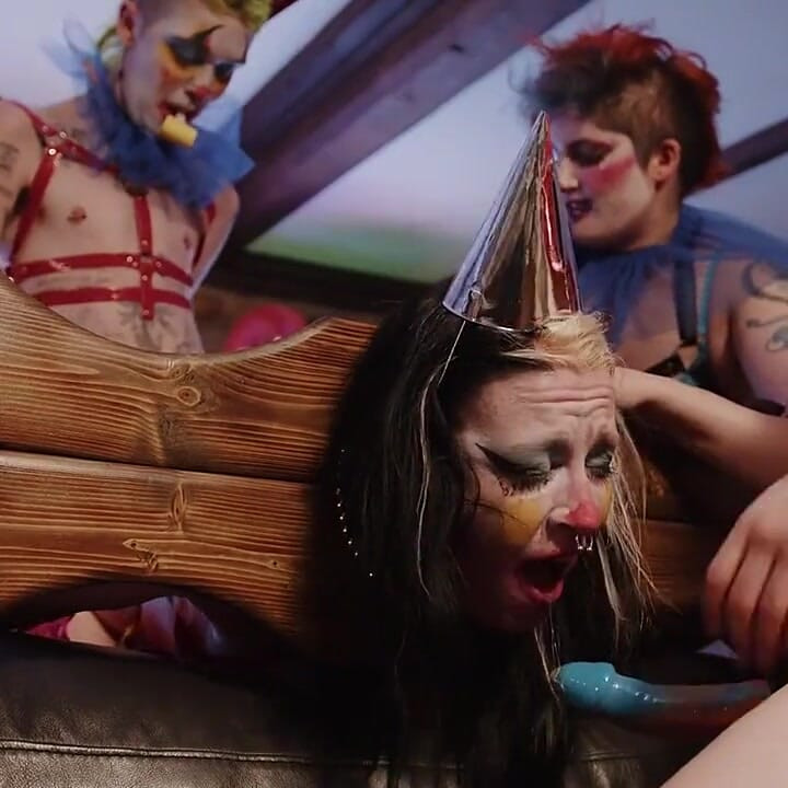 Clown Orgy: Oral, Spit & Strap Ons