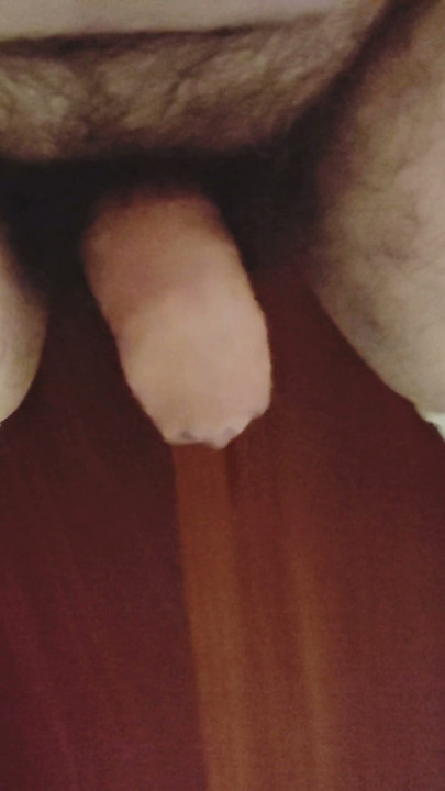 Crossdresser solo fun: horny trap rides big dildo and loads huge cumshot to upbeat music.