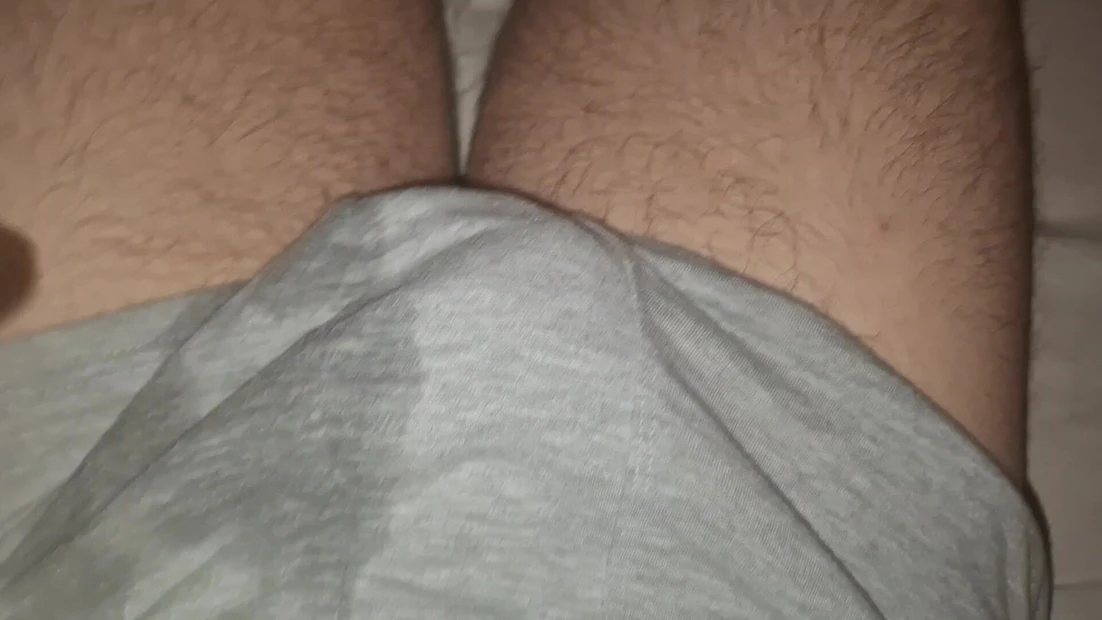 horny self pee in bed