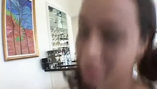 Old man loves teen's cute butt and hairy pussy