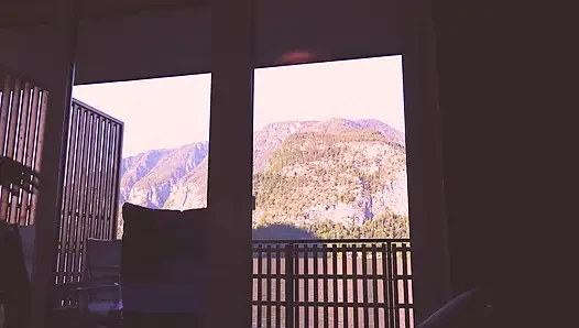 Luring a Stranger in Hallstatt: Balcony Strip & Raw Hotel Use - Deep Swallow Finish