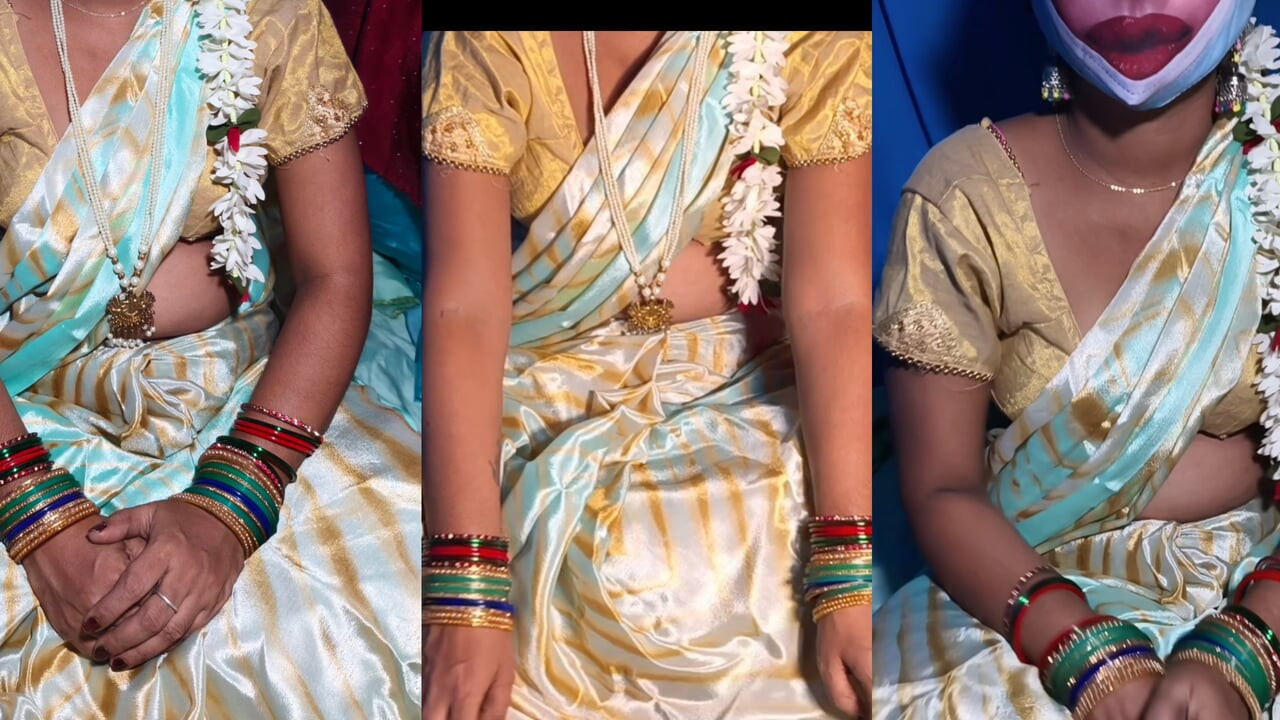Wife ko bed ko satin sari me hard pussy fuck new look sex upar sitting ke chudai