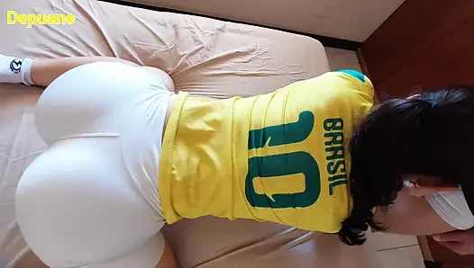 Brasilien Match neighbour pOV - intensives doggystyle schleifen und schnelles eindringen zu schmutziges sperma auf den arsch