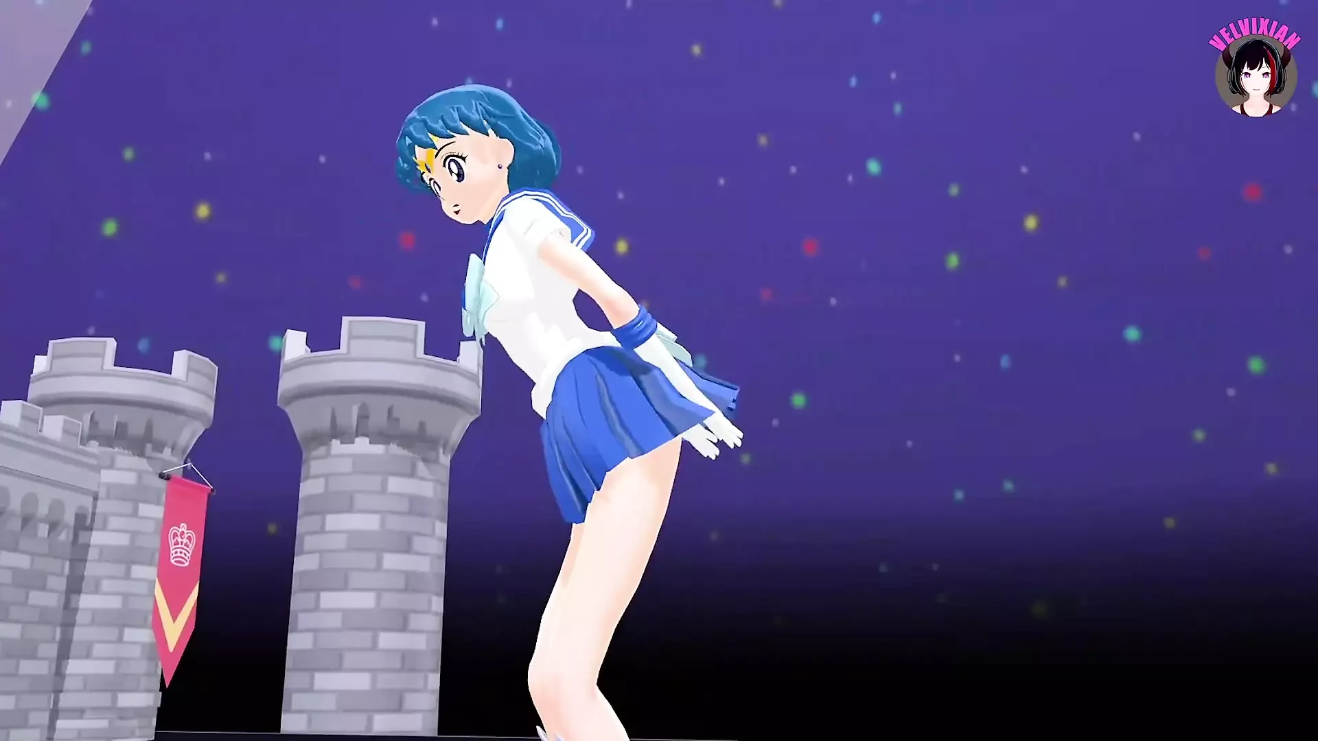 Sailor Mercury Sexy Dance (3D HENTAI)