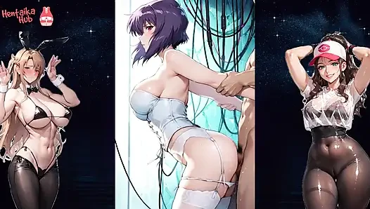 Хентай 2D И 3D Юные Сучки Обожают Сосать Хуй И Трахаться В Анал