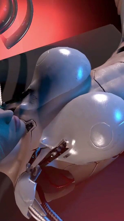 Tester la chatte d’une fille robot sexuelle à demi assemblée | Clip 1