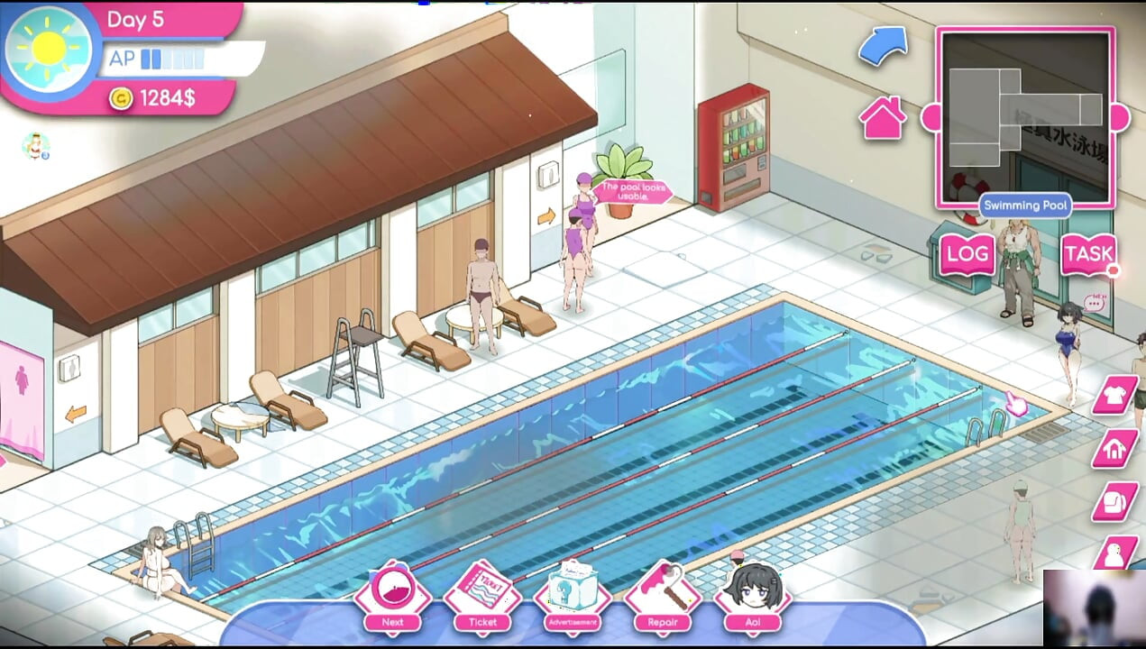 Ep-1 lifeguard holic! NTR Hentai game gameplay! I got a swimming pool and there are many hot girls!