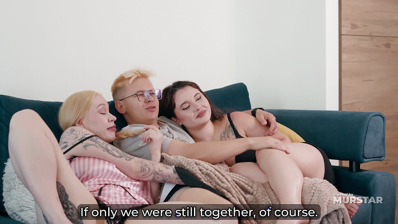 Step Sis Gives Her Step Brother a Secret Blowjob Under the Blanket While His Girlfriend Watches the Movie