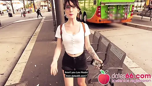 Berlinli şımarık genç sürtük ile ateşli ve riskli halka açık seks